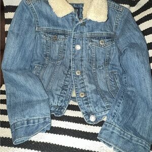 GAP Denim Jacket with Soft Cream Collar